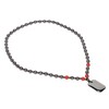 Terahertz Beaded Necklace Fashionable Rectangular Pendant Soreness Relief Energy Stone
