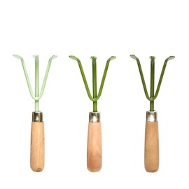 Esschert Design Green Tones Series Hand Rake, Assorted Colours, 24 cm, Various Shades of Green, Light Green/Green/Dark Green, Choice of Colours Not Possible