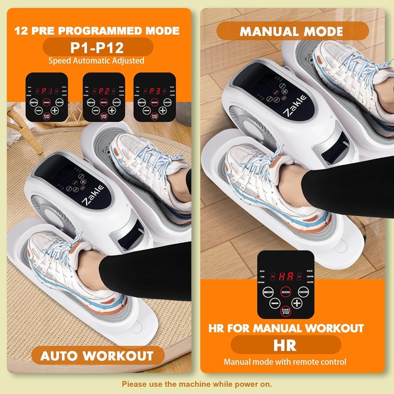Zakle Under Desk Elliptical Machine, Electric Elliptical Training Machine for