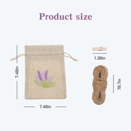 12 lavender bags，lavender bags empty in two colors, empty lavender bags for lavender, spices, empty lavender bags to fill for lavender filler, lavendar bags for closet moth proofing and deodorizing