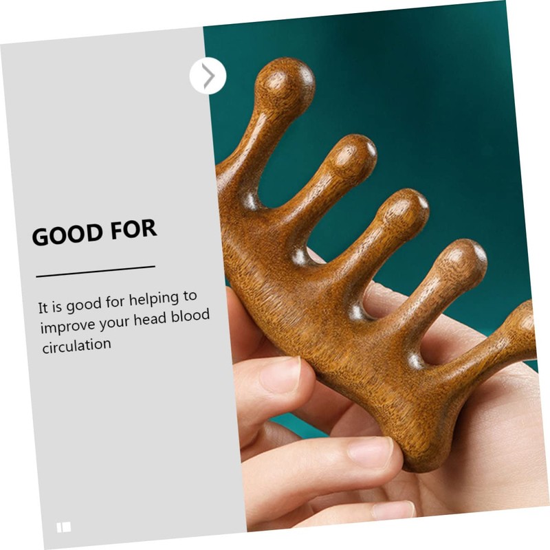 Baluue Wooden Scalp Massager Comb Anti-hair Loss Tool for Men