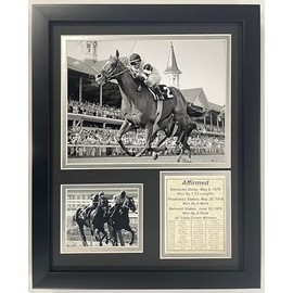 Championsip Racehorse Collectible Memorabilia | Triple Crown Racehorses | Framed Photo Collages | 12"x15" (Whirlaway)
