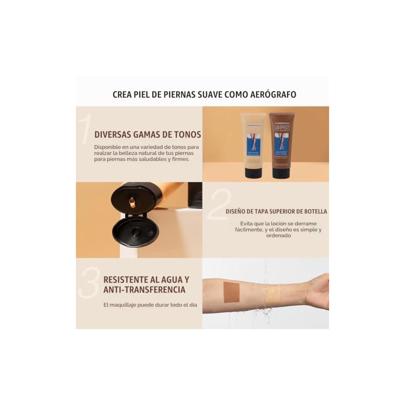 Sonew Loción de Maquillaje para Piernas, Base de Maquillaje Líquida,