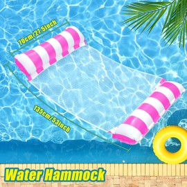 Arbolisse Air Mattress Pool Accessories 2 Pieces, XL Air Mattress Water Hammock, Inflatable Pool Toy Water Hammock 4 in 1, Air Mattress Pool Adults, Water Toy for Adults