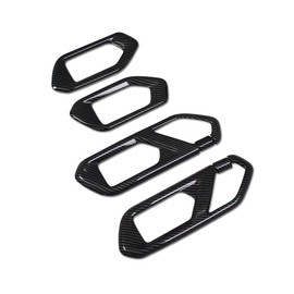 RUIQ Toyota New Rise 200 Series Exclusive Interior Front Rear Inner Door Handle Garnish Designed for Toyota RAIZE (Carbon Fiber Black Specifications)