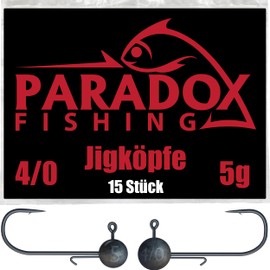 Paradox Fishing Jig Heads Set 15 x 5 g 4/0 Jig Heads Rubber Fish with Jig Head for Rubber Fish Zander Fishing Accessories