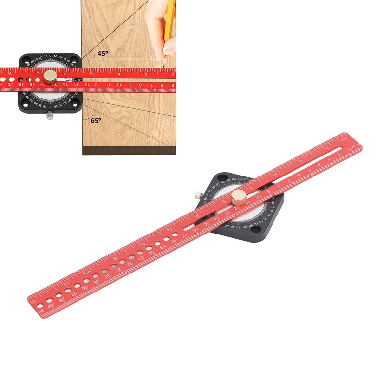 Compass Scriber 360° Aluminum Alloy Dual Scale Ruler Scribing Tool