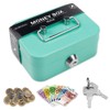 Riisoyu Lockable Cash Box, Small Safe Elegant Steel Cash Box