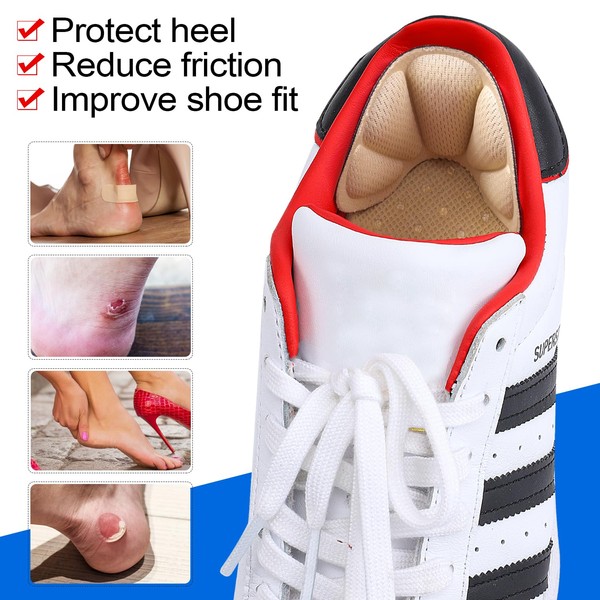SUMBLIME Adhesive Heel Cushion Pads for Loose Shoes, Too Big