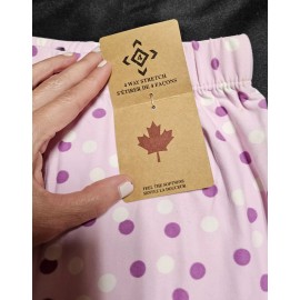 Just Cozy All Season Leggings XS Pink Polka Dot Soft Women's 4 Way Stretch