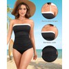 Aqua Eve Strapless Tankini Top Only for Women Bandeau Bathing