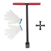 LUNEFOLKS 12"/305mm Stopcock Key - Carbon Steel T-Style Handle, with