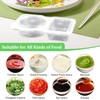 40Pcs Double Compartment Condiment Container with Lids 2 Compartment Snack