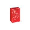 Eurowrap Happy Valentine’s Day Gift Bag Small – Red Foil