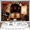 GKLEASG 10x8ft Western Saloon Backdrop, Cowboy Wild West Wood Barn