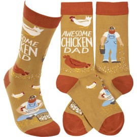 Primitives by Kathy Awesome Chicken Dad Socks