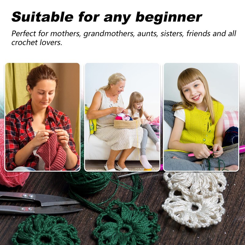 Aulley 1 Set Needle + Hook Crochet for Knitter Knitting