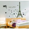 DaraBaby Vinil Decorativo Torre Eifel París Florecente Sala Estancia