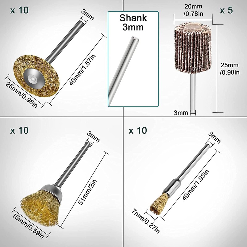 EEEKit 75PCS Abrasive Buffing Polishing Wheels Wire Brushes Set, Wool