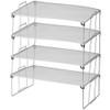 YBM Home Stackable Mesh Shelf (Silver) - Multipurpose Storage Rack