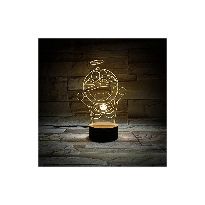 Doraemon LED Children's Lamp Jumping Colour Changing USB Night Light