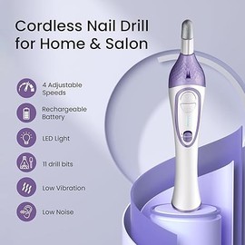 Hair Tools ISTON 36-Piece Professional Manicure Pedicure Kit,Electric Nail File Set