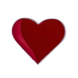 Red Love Heart Enamel Metal Pin Badge Diplomat Lapel
