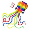 2 Pcs Kites for Adults, Giant Rainbow Soft Octopus Kites