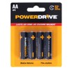 PowerDrive AA Alkaline Battery PD4AA 4-Pack Double A Batteries