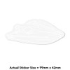 Small 100mm 'Jet Ski' Clear Static Window Cling Sticker/Decal (White)