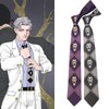 JoJo Skeleton Silk Tie for Cosplay Costume, Tie Silk Anime