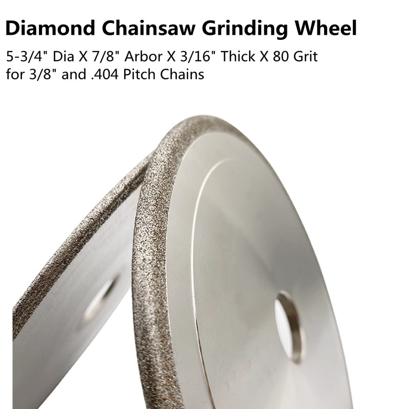 UF-SHARP Diamond 5-3/4” Chainsaw Grinding Wheel 3/16" Thick for 3/8"