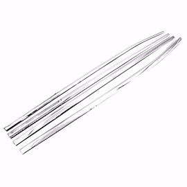 Sizver Polished Stainless Steel Window Sills Trims For 2014-2017 GMC Sierra 1500 Crew Cab