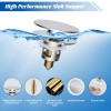 Hibbent Bathroom Sink Drain Stopper Anti-Clogging pop-up sink drainer stainless