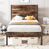 Fluest Twin Bed Frame with Headboard and Footboard, Metal Twin