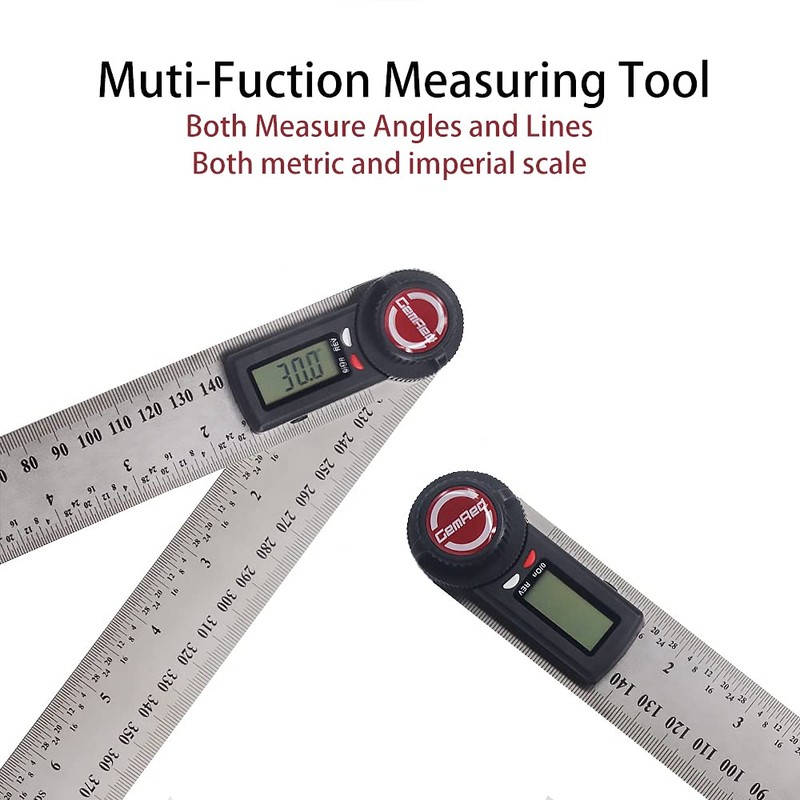GemRed Digital Angle Finder, 2 in 1 Angle Gauge, Stainless