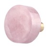 mookaitedecor Set of 4 Rose Quartz Drawer Knobs with Screws,
