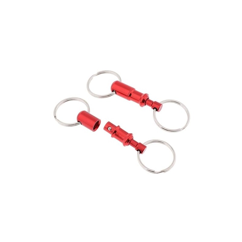 YangLand 2Pcs/Set Quick Release Keychain Pull-Apart Removable Keyring with Two