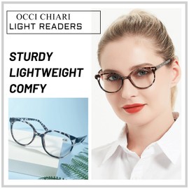 OCCI CHIARI Blue Light Magnifying Glasses 2.25 Durable Readers 1.0 1.25 1.5 1.75 2.0 2.25 2.5 2.75 3.0 3.5 4.0 5.0 6.0