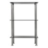 AVF Transitional Steel and Glass Small 3-Tier Shelving Unit in