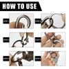 MADGININE 7Pcs Key Ring,Keychain,Key Rings,Keyring Clip,Heavy Duty Metal Keychain,Zinc Alloy