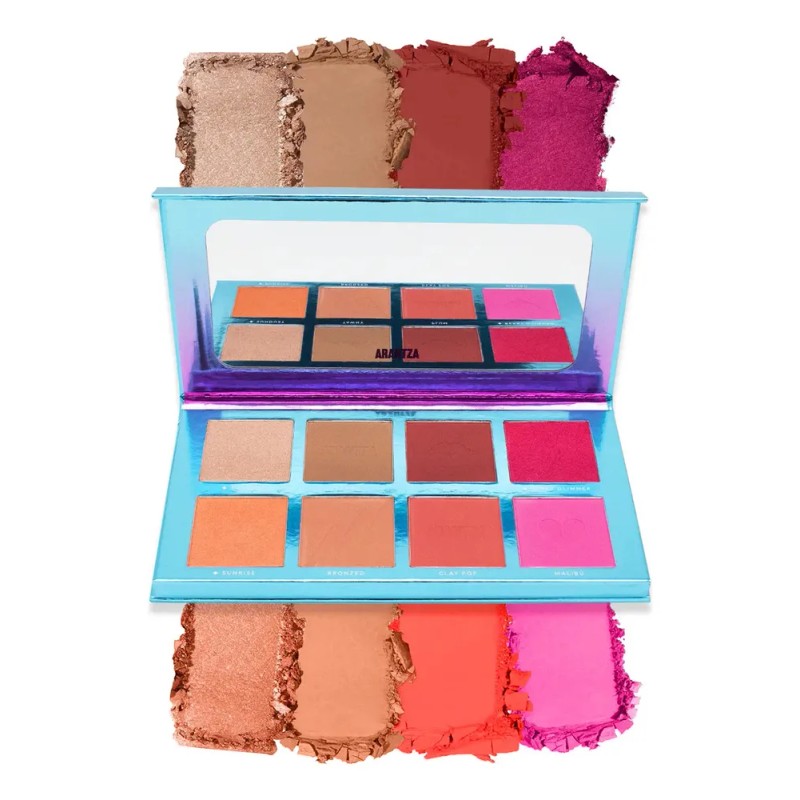 Paleta Rubor e Iluminador Arantza Sunset Blush Mate Mixto 8