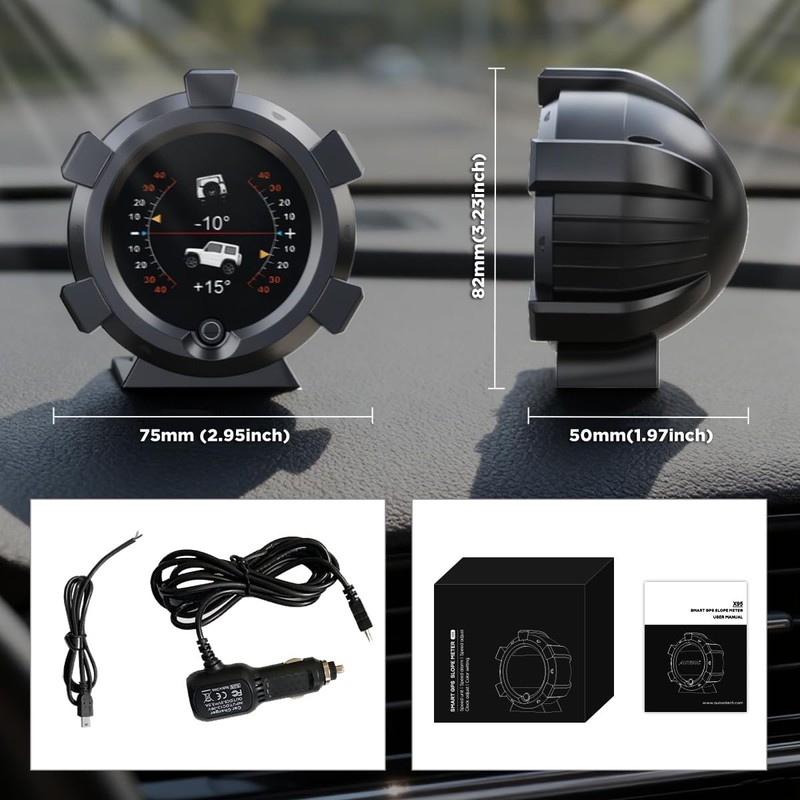 PLAYOCCAR GPS Speedometer HUD MPH for Car with Overspeed Alarm