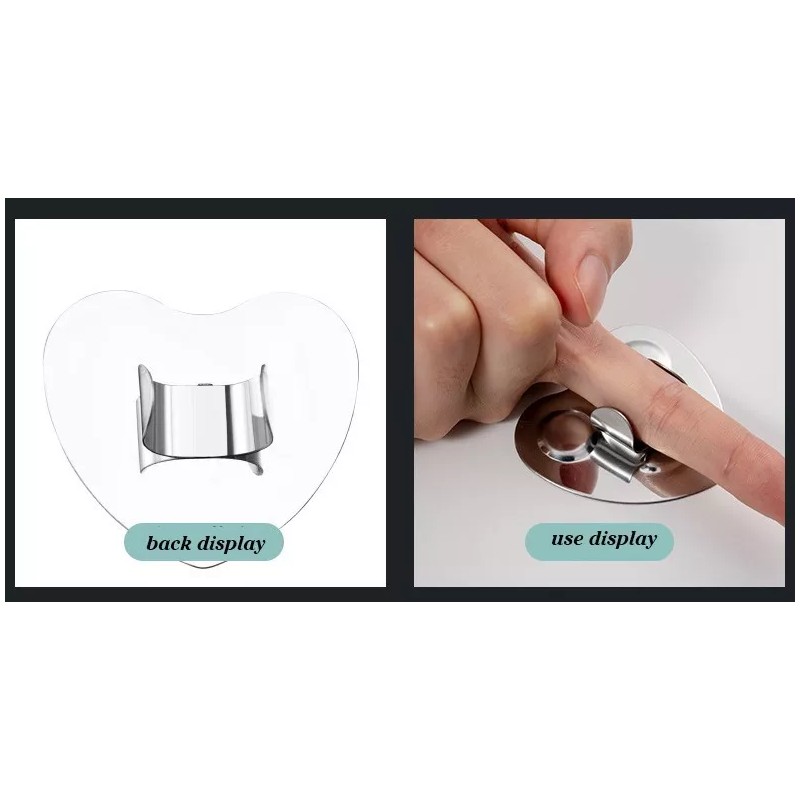 DFS Beauty Paleta Anillo Acero Inoxidable Mezcla Maquillaje_ Corazón