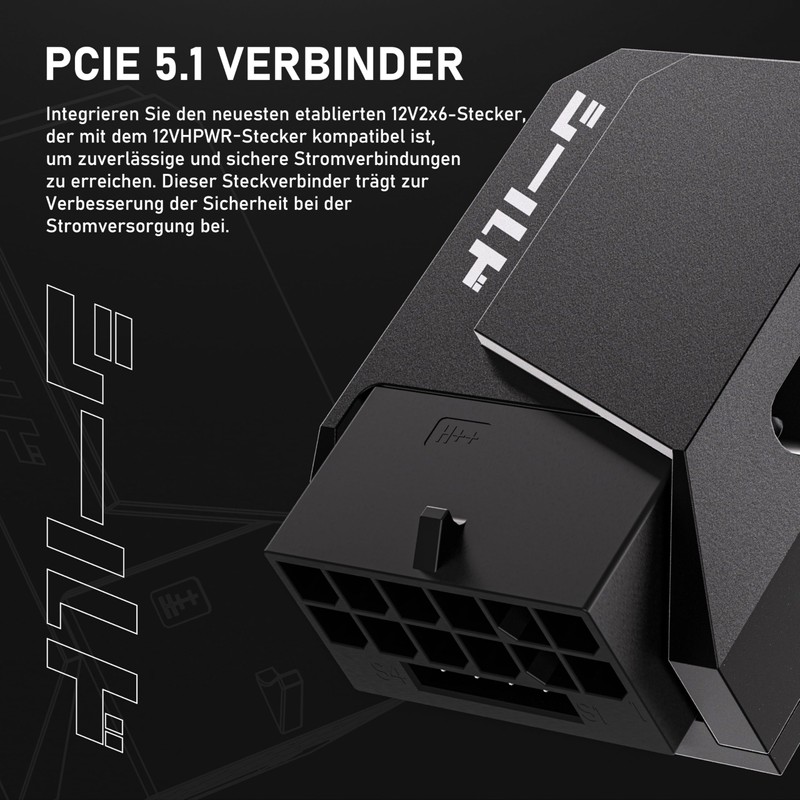 EZDIY-FAB PCIe 5.1 Adapter 600W 12+4pin, 16pin 12VHPWR GPU Plug,
