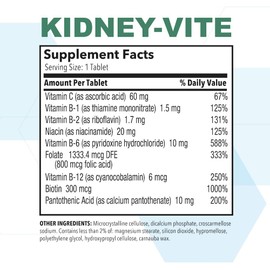 Puregen Labs Kidney-Vite | Premier Kidney, Renal Support | Non-GMO, Gluten-Free, No Artificial Color Additives - 100 Vegetarian Tablets