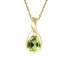 Ivy Gems 9ct Yellow Gold Peridot Pear Drop Pendant on
