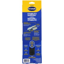 Dr. Scholl's® Stability Support Insoles, Flat Feet & Overpronation Low Arch Support, Improves Balance & Stability, Motion Control, Trim Inserts to Fit Shoes, Men's Size 8-14