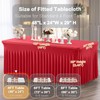 Shillance 2 Packs Red Spandex Table Clothes for 4 Foot