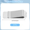 CRASPIRE 12Pcs Silver Cash Clip Stainless Steel Cash Holder Rectangle